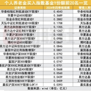 个人养老金扩容公募晒成绩单，资金涌入指数，12天买了3亿元，谁拔头筹？ ...