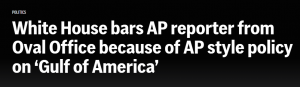 继续使用“墨西哥湾” 记者被白宫禁入 美联社：违宪！