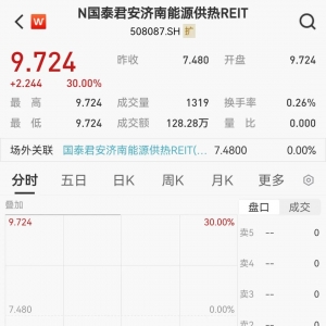 30%涨停！又一只公募REIT上市“首秀”霸屏
