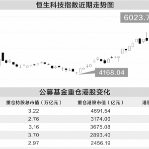 南向资金持续加码 基金重仓港股市值创纪录