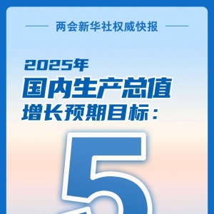 GDP增长5%左右！今年发展主要预期目标公布