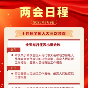 两会日程预告丨3月9日：人代会审议“两高”工作报告等，政协举行第三次全体会议 ...
