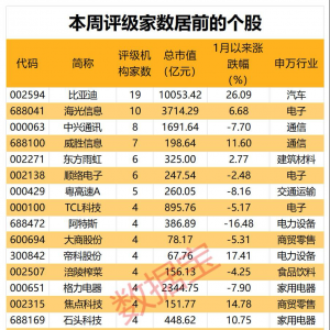 中国科技“七星”耀眼，“迪王”大动作！最高上涨空间超120%，机构最新评级揭秘 ...