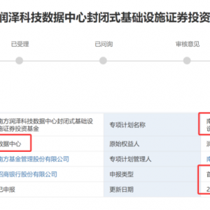 公募REITs再添“新品”！首单数据中心项目上报
