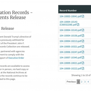美国国家档案馆公布肯尼迪遇刺案记录