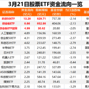 上周五股票ETF整体净流入31.09亿元，行业ETF及港股ETF净流入居前 ...