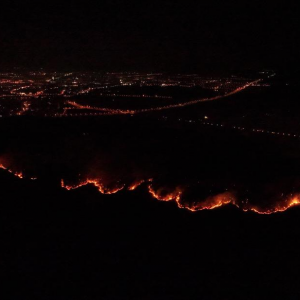 安徽庐江县一林场发生山火 超700人现场救援