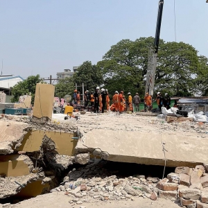 缅甸强震后已发生54次余震