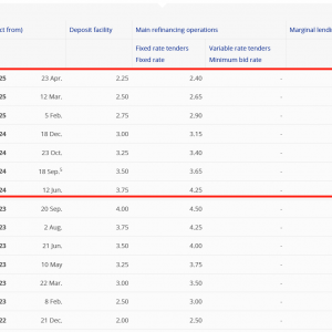 欧洲央行将三大关键利率下调25个基点 符合市场预期