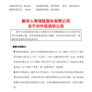200亿元！险资大手笔！准备投向这些上市公司→