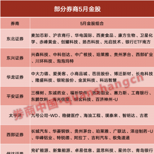 超额收益显著！4月最牛金股大涨83%，5月券商看好这些板块