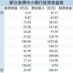 增长新引擎来了！部分中小银行投资收益增速超800% 受益“债牛” ...