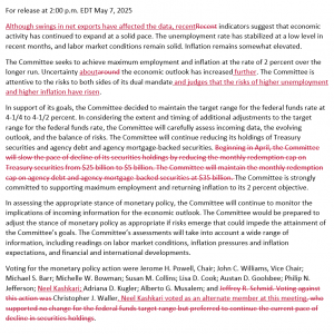 美联储如期按兵不动 强调不确定性和滞胀风险上升