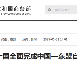 中国与东盟十国全面完成中国—东盟自贸区3.0版谈判