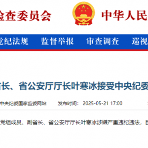 打虎！四川省副省长叶寒冰，任上被查！