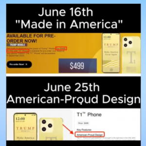 突然“改口”！“特朗普手机”或Made in China？