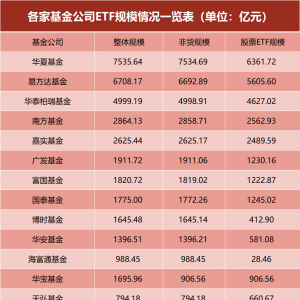 多家大型公募“试水”ETF！“头部游戏”如何后来居上？两大根本问题…… ...