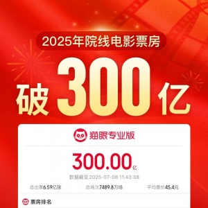 历时189天 2025年度电影总票房破300亿元！超60部中外影片宣布定档暑期档 ...
