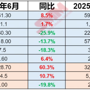 海关总署：上半年铜材进口降4.6%稀土出口增11.9%铝材出口降8%