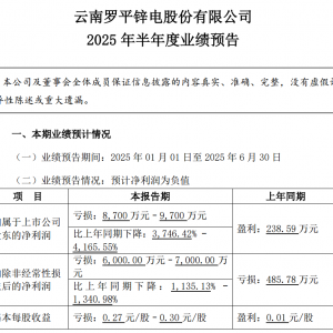 锌价下跌及锌精矿产量同比减少等因素拖累 罗平锌电上半年净利润或转亏 ...