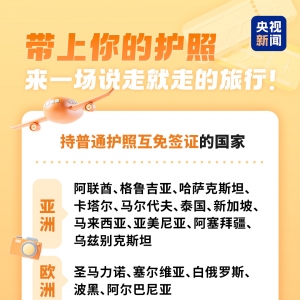 中马互免签证协定正式生效！中国护照“含金量”不断上升