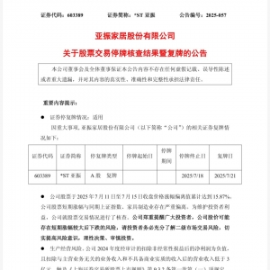 603389，数次停牌核查，下周一复牌！A股逾870亿元解禁洪流来袭 ...