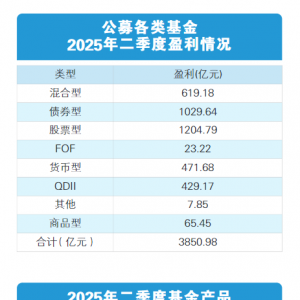 宽基ETF挑大梁 公募二季度盈利3850亿元