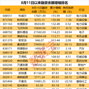 2万亿元之上，杠杆资金狂买这些股！