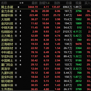 稀土总量控制指标新规正式发布 氧化镨钕小涨 稀土永磁概念大涨【SMM快讯】 ...