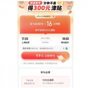 航旅纵横9.9元精准延误险被吐槽，消费者直呼像 “买彩票”