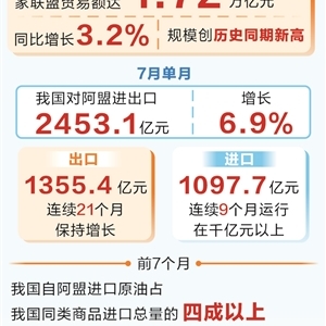 时报数说 前7个月我国对阿盟 贸易规模创历史同期新高