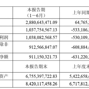 寒武纪上半年营收大增43倍 净利润同比扭亏