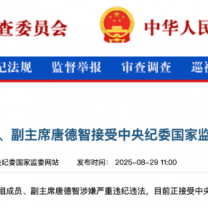 打虎！唐德智被查
