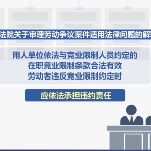 今起施行！最高法发布司法解释 为竞业限制划边界