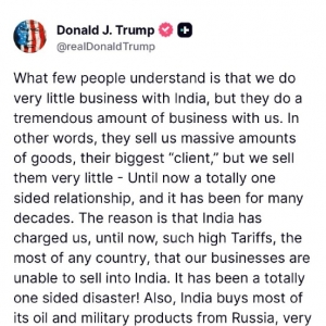 关税突发！特朗普谈印度“削减关税至零”提议：时机已晚