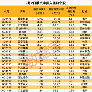 杠杆资金大手笔加仓这些股