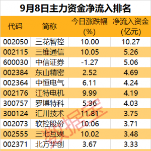 主力资金丨风向转变？两只CPO热门股遭大幅净流出