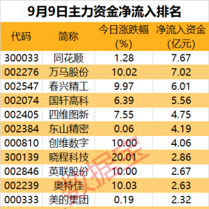 主力资金丨尾盘主力资金出手这些股