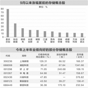 存储市场迎来新一轮涨价潮 17只概念股上半年盈利增长