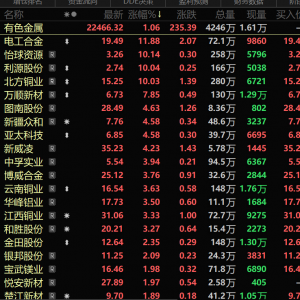 宏观政策预期向好 有色金属板块尾盘拉升 北方铜业、怡球资源等涨停【SMM快讯】 ...