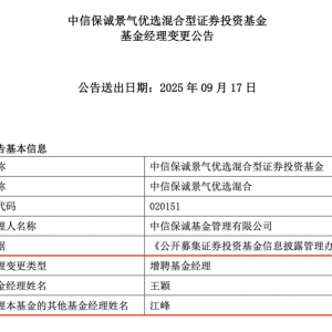 又有绩优基金经理或将离职，所管产品纷纷增聘基金经理