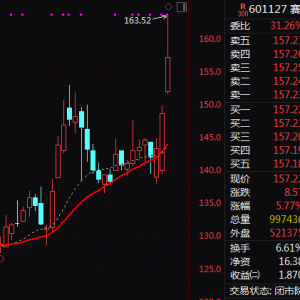 601127，股价再创历史新高！汽车板块集体爆发