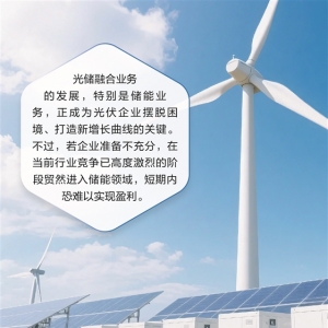 布局储能尝到甜头 光储融合能否助行业穿越周期？