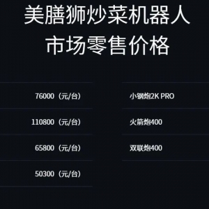 席卷4000多家主流餐馆，炒菜机器人快速爆发