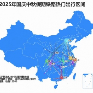 10月6日全国铁路预计发送旅客1640万人次