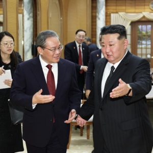 李强会见朝鲜劳动党总书记、国务委员长金正恩