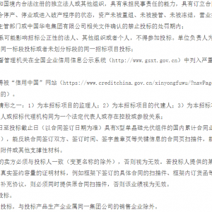 BC、TOPCon双面率要求70%以上 华电300MW光伏基地组件招标