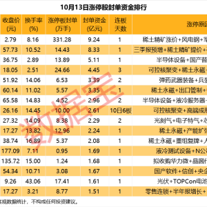 揭秘涨停丨封板超330万手，稀土龙头获大资金抢筹