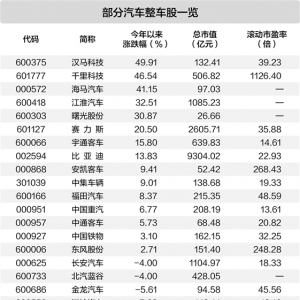 前三季度汽车工业成绩单亮眼 新能源车加速驶入全球