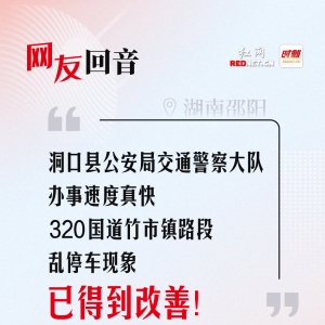 网友回音丨洞口县公安局交通警察大队办事迅速，乱停车现象已得到改善！ ...